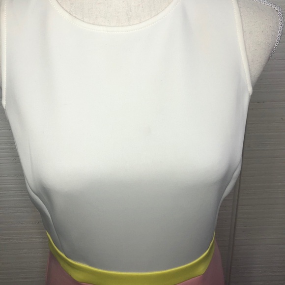 ERIN by Erin featherston color block yellow and off white dress NWT - Picture 14 of 17